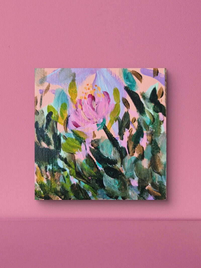„In the meadow VI” abstrakcyjny obraz kwiatowy – Miniaturka